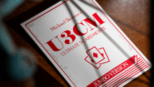 Michael Skinner's Ultimate Bicycle Jumbo 3 Card Monte (Red) - Murphy's Magic - Trick