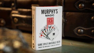 SURE SPLIT Invisible Deck Bicycle (Red) - Murphy's Magic