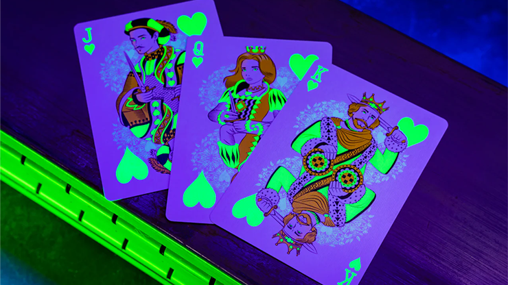 Bicycle Neon Rider Back Green-Glo Deck Playing Cards – Image 2