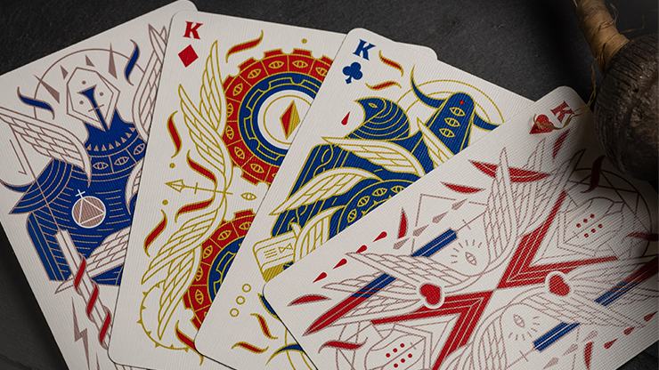 Celestial Valor Playing Cards - Giovanni Meroni(greenish yellow)