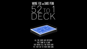 The 52 to 1 Deck Blue (Gimmicks and Online Instructions) - Wayne Fox and David Penn - Trick