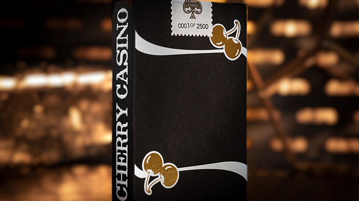 Limited Edition Cherry Casino (Monte Carlo Black and Gold) Numbered Seals Playing Cards - Pure Imagination Projects