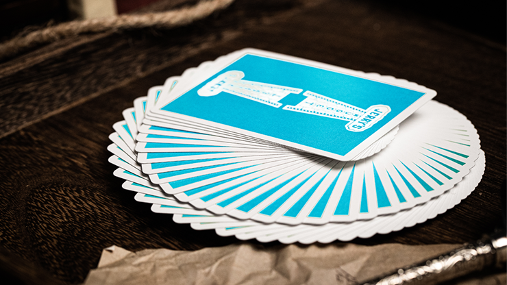 Jerry's Nugget (Icey Blue) Marked Monotone Playing Cards – Image 4