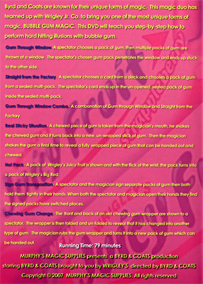 Bubble Gum Magic - James Coats and Nicholas Byrd - Volume 1 - DVD – Image 2