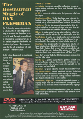 Restaurant Magic Volume 2 - Dan Fleshman - DVD – Image 2