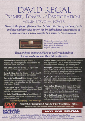 Premise Power & Participation Vol. 3 - David Regal and L & L Publishing - DVD – Image 2