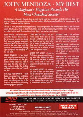 My Best - Volume 2 - John Mendoza - DVD – Image 2