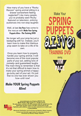 Make Your Spring Puppets Alive - Training DVD - Jim Pace - DVD – Image 2