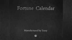 Fortune Calendar (Walnut) - TCC and Terry Chou