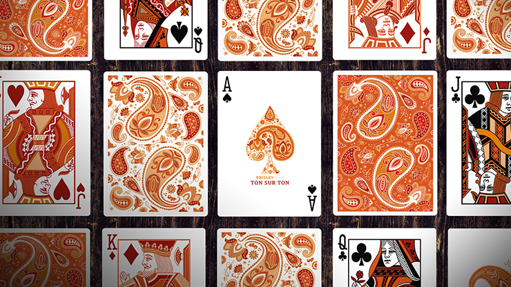 Paisley Ton sur Ton Poudre Orange Foil Designer's Choice – Image 3