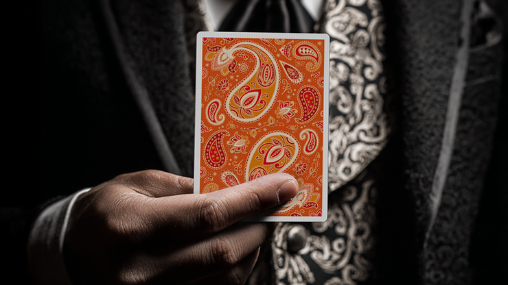 Paisley Ton sur Ton Poudre Orange Foil Designer's Choice – Image 4