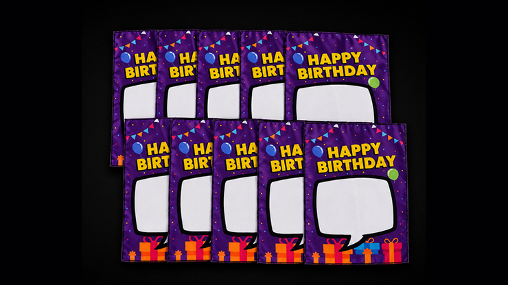 Birthday Silk Surprise REFILL (10 Silks) - PlayTime Magic DEFMA (Purple)