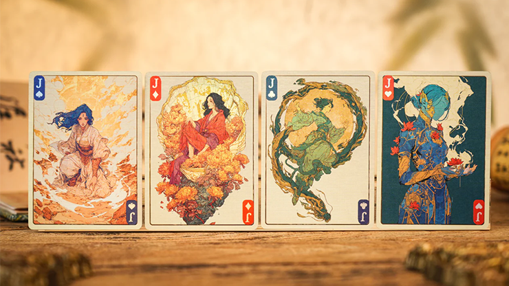 Ancient Relics Culture Playing Card - 52 Muse (Teal) – Image 3