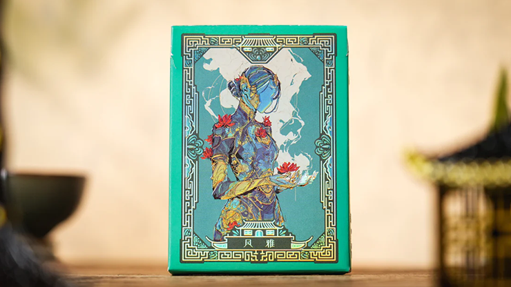 Ancient Relics Culture Playing Card - 52 Muse (Teal)