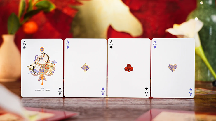 Year of the Horse (Red) Playing Cards - TCC Fashion – Image 3