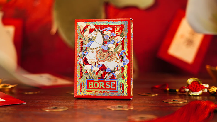 Year of the Horse (Red) Playing Cards - TCC Fashion