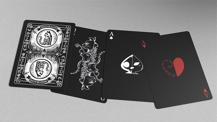 Schrodinger's Cat: Quantum Gilded Dead Black Playing Cards – Image 3