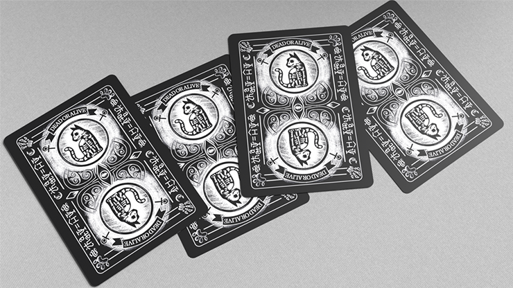 Schrodinger's Cat: Quantum Gilded Dead Black Playing Cards – Image 4